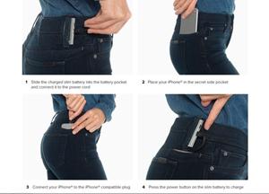Sạc iPhone bằng quần jean